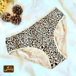 شورت زنانه نخی قواره دار طرح ترک برند ال کیم سایز بزرگ 3XL رنگ کرمی - Image 5