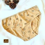 شورت زنانه نخی قواره دار برند ال کیم طرح دار رنگ کرم سایز XL تا 3XL - Image 2