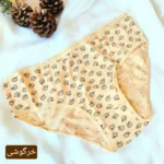 شورت زنانه نخی قواره دار طرح ترک برند ال کیم سایز بزرگ 3XL رنگ کرمی - Image 3